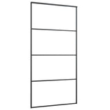 Sliding Door Frosted ESG Glass and Aluminium 102.5x205 cm Black 151663