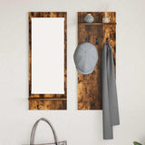 Wall-Mounted Coat Rack with Shelf Smoked Oak 70 x 10 x 90 cm 874527