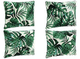 4-Piece Back Cushions PUTTEN 4 pcs 100% Polyester Leaf Pattern 945154