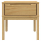 Lamp Table FLORO Wax Brown 55x55x54 cm Solid Wood Pine 374026