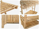 Outdoor Bar Table and Stools 3 pcs Natural Bamboo 3469654
