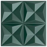 Wall Panels 12 pcs Green 50x50 cm XPS 3 m Origami 4100065