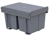 Kitchen Recycle Waste Bin Pull Out Soft Close Dustbin Recycling Cabinet Trash Can Grey T3398P344192
