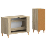 2 Piece Bathroom Cabinet Set ALKMAAR Sonoma Oak Engineered Wood 3417668