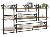 Wall Shelf Set 6 pcs Old Wood 100 x 25 x 30 cm Engineered Wood 882838