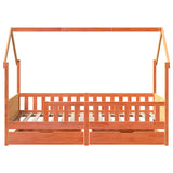 Kids Bed Frame with Drawers without Mattress 90x190 cm Single Solid Wood 3302040
