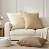 Cushion Cover 6 pcs HOUTEN Cream 80 x 80 cm Polyester 921720