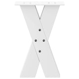 ZNTS Coffee Table Legs X-Shaped 2 pcs White 28x cm Steel 4012949