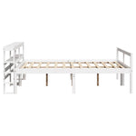 Senior Bed with Headboard without Mattress White 150x200 cm King Size 3305868