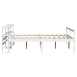 Senior Bed with Headboard without Mattress White 150x200 cm King Size 3305868