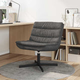 Swivel Chair Black 63 x 75 x 76 cm Antique PU 42007348