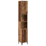 Bathroom Furniture Set with Door 3 pcs Old wood Engineered wood 3415718