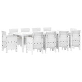 Garden Dining Set 11 pcs White Polypropylene 3378603