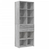 Storage Cabinet Grey Sonoma 70x42.5x225 cm Engineered Wood 3281341