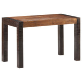 ZNTS Dining Table 120x60x76 cm Solid Rough Mango Wood 289653