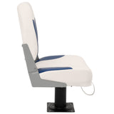Foldable Boat Seat 2 Set Blue and White 41x36x48 cm 3284287