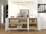 Modern Luxe High Gloss Sideboard, with Hairpin Legs - White T3398P530739