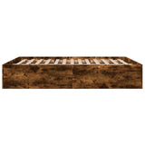 Bed Frame without Mattress Smoked Oak 150x200 cm 3281011