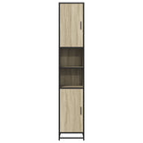 Bathroom Cabinet Sonoma Oak 35x37.5x188.5 cm Engineered Wood and Metal 3300881