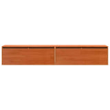 Wall Cabinet with Shelf Wall-mounted Wax Brown Solid Pine Wood 869862