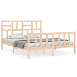 Bed Frame without Mattress King Size Solid Wood Pine 3193081