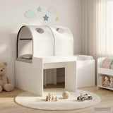 Bed with Tunnel 3 pcs Artisian Oak and White Engineered Wood 3423515