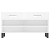 Shoe Bench White 102x35x55 cm Engineered Wood 829764