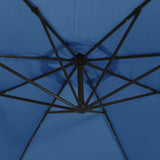 Cantilever Garden Parasol with LED Lights Azure Blue 350 cm 313785