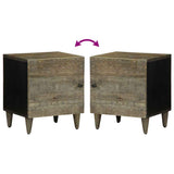 Bedside Cabinet Light Grey 40x33x46 cm Solid Wood Mango 4017788