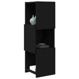 Corner Cabinet Black Oak 30.5x30x95cm Engineered Wood 889830