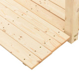 Garden Bridge with Chain Railings 150x67x56cm Solid Wood Spruce 363357