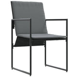 Garden Dining Set 9 pcs Black and Anthracite 160 x 80 x 73 cm 3448905