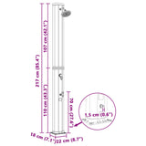 Solar Shower with Shower Head and Faucet 40 L Black and Silver 42039811