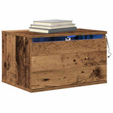 Wall-mounted Bedside Cabinet 2 pcs Old Wood Engineered Wood 863079