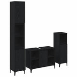 Bathroom Furniture Set 3 pcs Black oak Engineered wood 3416170