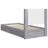 Bed Frame with Storage and Headboard Grey Sonoma 75 x 190 cm 3414072