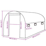 Greenhouse Replacement Cover 200x450x200 cm Green 316449