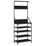 Clothes Rack Black Engineered wood, metal Medium Clothes Rack 837872
