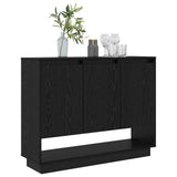 Sideboard Black Oak 97 x 29 x 75 cm Engineered Wood 875224