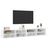 TV Wall Cabinets 2 pcs White 100x30x30 cm Engineered Wood 836883