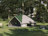 Teepee Tent 6-Person Green and White 431 x 366 x 185 cm 42004071