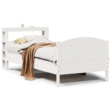 Bed Frame without Mattress White 75x190 cm Small Single Solid Wood Pine 3306250