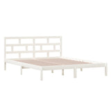 Bed Frame without Mattress White Small Double Solid Wood 3101189