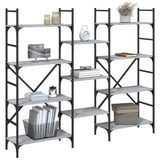 Bookshelf Grey Sonoma 160x28.5x136.5 cm Engineered Wood 838876