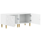 TV Cabinet High Gloss White Engineered Wood 897119