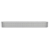 Garden Raised Bed Galvanised Steel 332x40x36 cm Silver 318887
