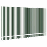 Awning Replacement Fabric Green and White 4 x 2 m Polyester 42000655