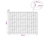 Gabion with 5 mm Wire and 10x10 cm Mesh 150x10x150 cm 3464949