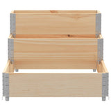3-Tier Raised Bed 120x80 cm Solid Wood Pine 4010309