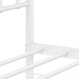 Metal Bed Frame without Mattress with Headboard White 160x200cm 374391